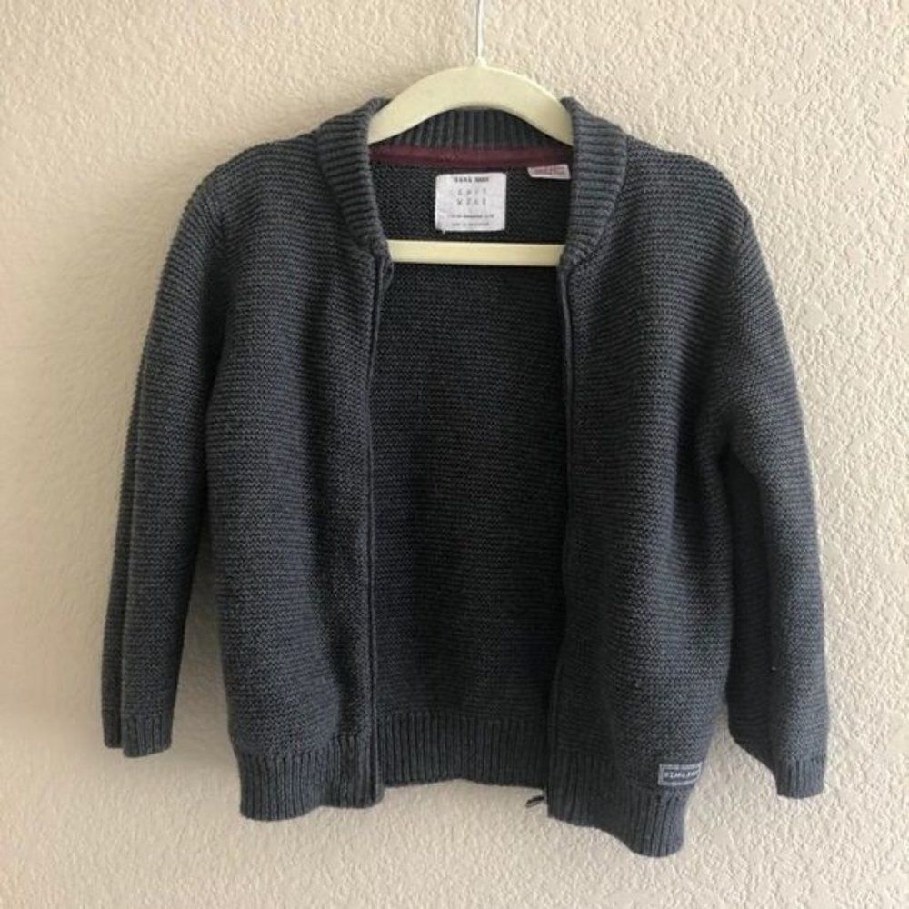 Zara Zipped Sweater Grey Toddler 18-24 Months